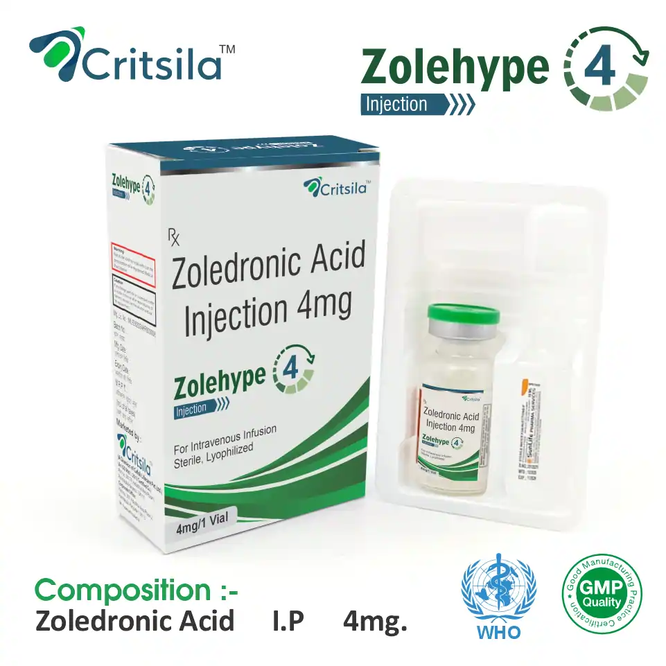 Zoledronic Acid 4mg Injection from Top Pharma Company in India
